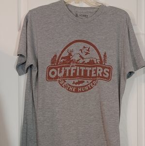 HOBBY LIFE TEE SHIRT Size Medium gray hobby logo fish deer birds